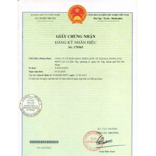 Giấy chứng nhận đăng ký nhãn hiệu Maxi Cali trong nhà